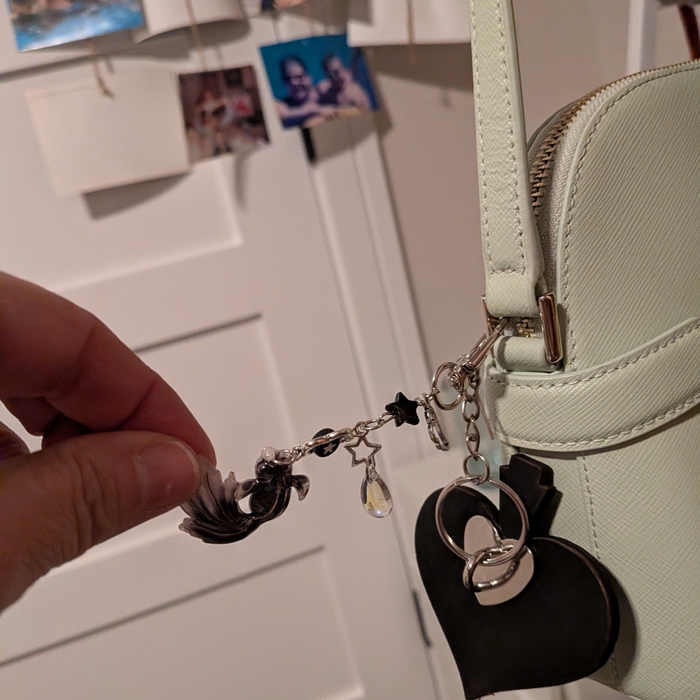 BagCharms Spade with Heart Koi Fish And Stars - Picture 4 of 13